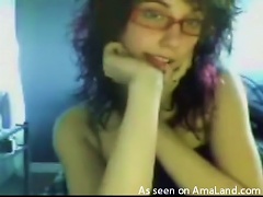 Teen Babe Wearing Glasses Loves Teasing Horny Fellas Via Webcam Porn Videos