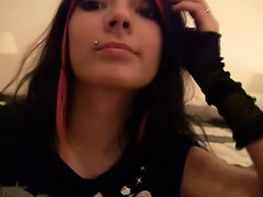 Emo Girl With Pierced  Gets Naked On Webcam Porn Videos