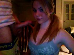 My Sexy Blonde Teen Girlfriend Giving Me Blowjob On The Webcam Porn Videos