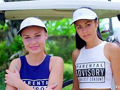 Two Golfing Teens Are Ready To Show Us Their Ravishing Pussies Porn Videos